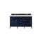 James Martin Vanities Brittany 60in Double Vanity, Victory Blue w/ 3 CM Ethereal Noctis Quartz Top 650-V60D-VBL-3ENC - alternate 1
